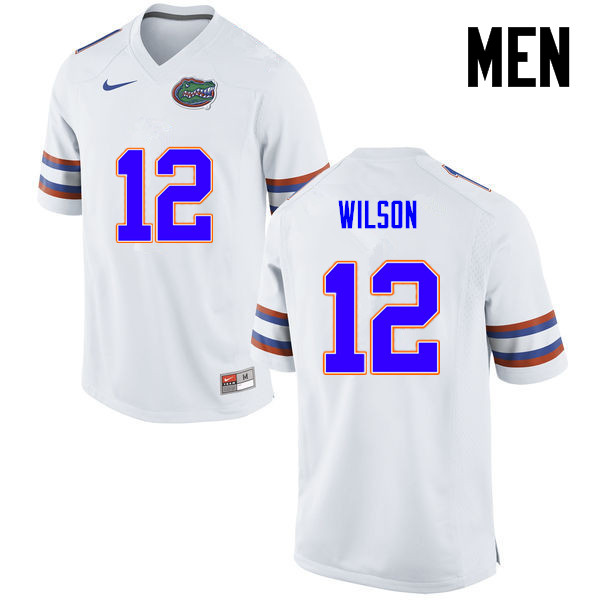 Men Florida Gators #12 Quincy Wilson College Football Jerseys-White - Click Image to Close